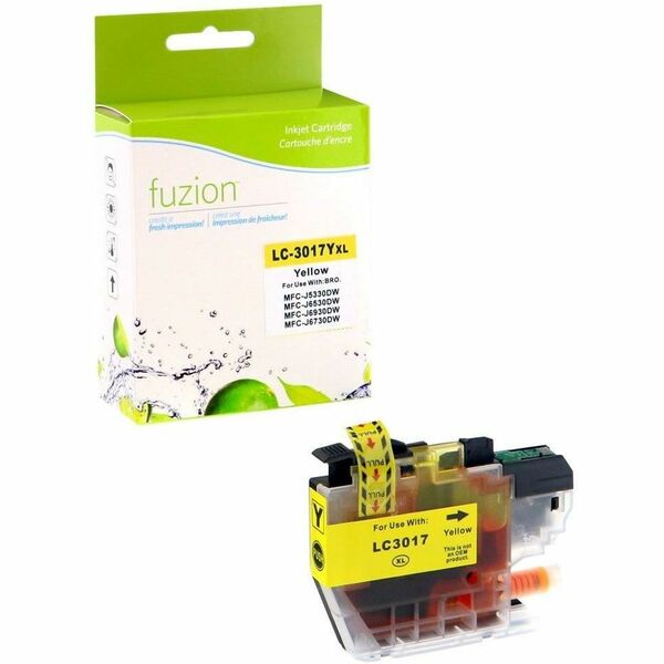 fuzion Inkjet Ink Cartridge - Alternative for Brother (LC3017Y) - Yellow Pack - 550 Pages