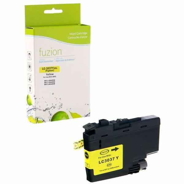 fuzion Inkjet Ink Cartridge - Alternative for Brother (LC3037Y) - Yellow Pack - 1500 Pages