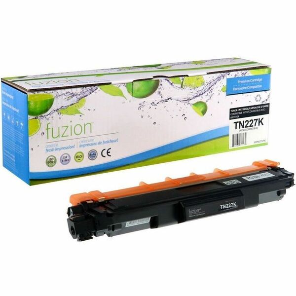 Fuzion High Yield Laser Toner Cartridge TN-227BK - Black - 1 Each - 3000 Pages