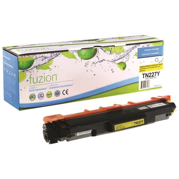 fuzion High Yield Laser Toner Cartridge - Alternative for Brother (TN-227Y) - Yellow Pack - 2300 Pages