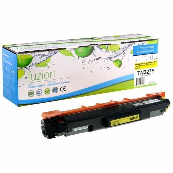 fuzion High Yield Laser Toner Cartridge TN-227Y - Yellow - 1 / Each - 2300 Pages