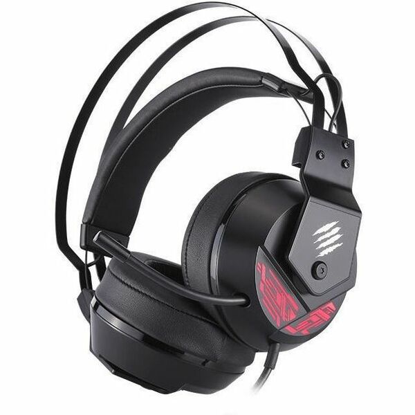 Mad Catz The Authentic F.R.E.Q. 4 Gaming Headset, Black - Stereo - USB - Wired - Over-the-head - Binaural - Circumaural - Omni-directional, Noise Cancelling Microphone - Black
