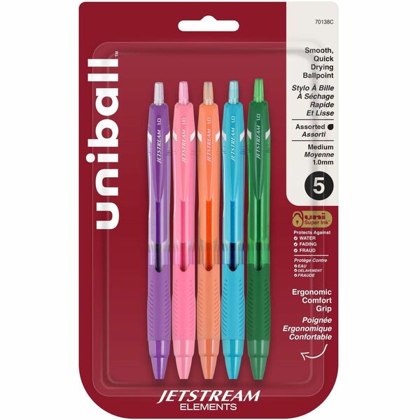 uniball&trade; Jetstream Elements - 1 mm (0.04") Pen Point - 5 / Pack