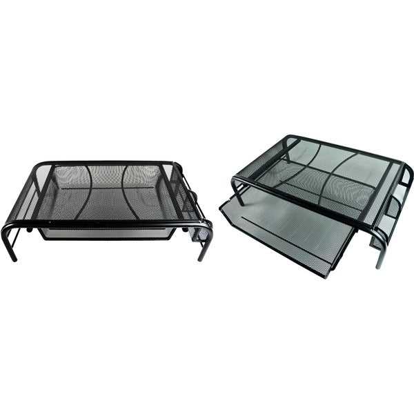 Winnable Mesh Monitor - 5.75" (146.05 mm) Height x 20" (508 mm) Width x 11.75" (298.45 mm) Depth - Wire Mesh - Black