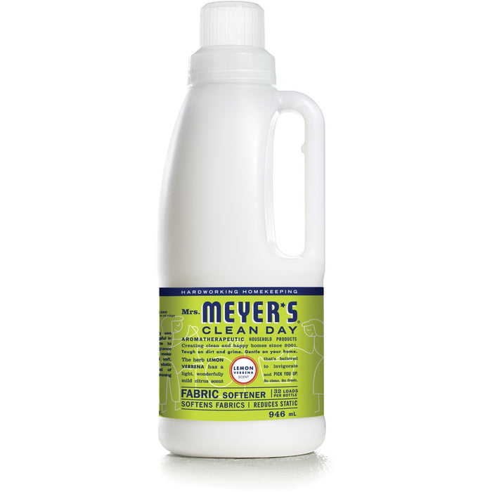Mrs. Meyer's Lemon Verbena Fabric Softener - 946 mL - Lemon Verbena Scent - Cruelty-free, Paraben-free, Phthalate-free, Artificial Color-free