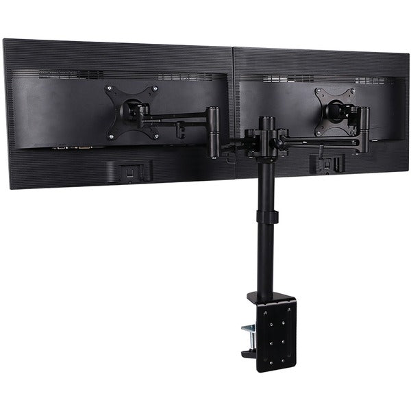 Exponent Microport Desk Mount for Monitor - Black - Height Adjustable - 2 Display(s) Supported - 30" Screen Support - 10 kg Load Capacity - 100 x 100, 75 x 75 - 1 Each - Aluminum