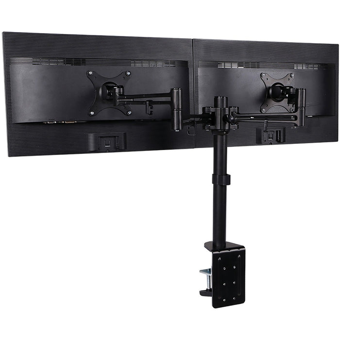 Exponent Microport Desk Mount for Monitor - Black - Height Adjustable - 2 Display(s) Supported - 30" Screen Support - 22.05 lb (10000 g) Load Capacity - 100 x 100, 75 x 75 - Aluminum - 1 Each