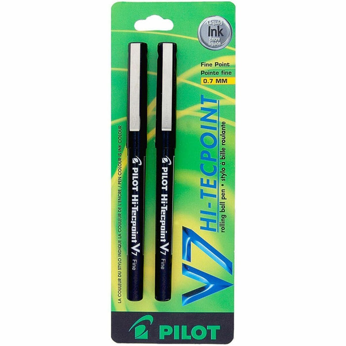 Pilot Pen Roller Black - Black Ink - Liquid - Tungsten Carbide Tip - 2 / Pack