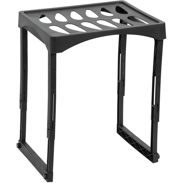 Merangue Locker Shelf with Extendable Legs - 6.61 lb (3000 g) Load Capacity - 11.2" (284.48 mm) Length x 9.5" (241.30 mm) Width x 14" (355.60 mm) Height - Heavy Duty, Adjustable, Adjustable Height, Lockable, Foldable Design - Plastic - Assorted - 1 Each