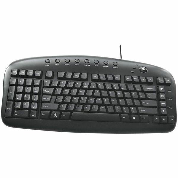 Nutone-Densi Wired Keyboard Lefthanded Black USB English BS29B - Cable Connectivity - USB Interface - Internet, Multimedia, Sleep, Search, Email, Favourites, Mute, Volume Control Hot Key(s) - English - Black