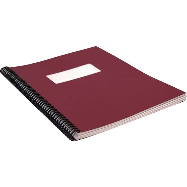 HOP Binding Coil - 0.3" (8 mm) Maximum Capacity - 40 x Sheet Capacity - For Letter 8 1/2" (215.90 mm) x 11" (279.40 mm) Sheet - Black - Plastic - 100 / Box