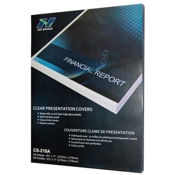 HOP Plastic Covers - 0.1" Thickness - For Legal 8 3/4" x 14 1/4" Sheet - Clear - Plastic, Polyvinyl Chloride (PVC) - 100 / Pack