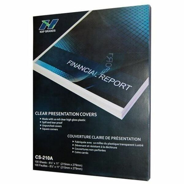 HOP Plastic Covers - 0.1" Thickness - For Legal 8 1/2" x 14" Sheet - Clear - Plastic, Polyvinyl Chloride (PVC) - 100 / Pack