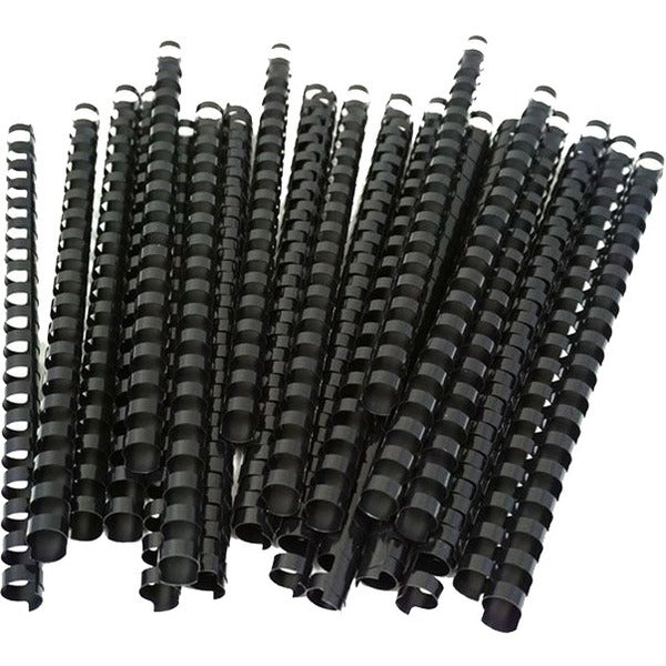 HOP 19 Ring Plastic Comb Bindings - 0.3" (7.9 mm) Maximum Capacity - 40 x Sheet Capacity - For Letter 8 1/2" (215.90 mm) x 11" (279.40 mm) Sheet - Black - Plastic - 100 / Box