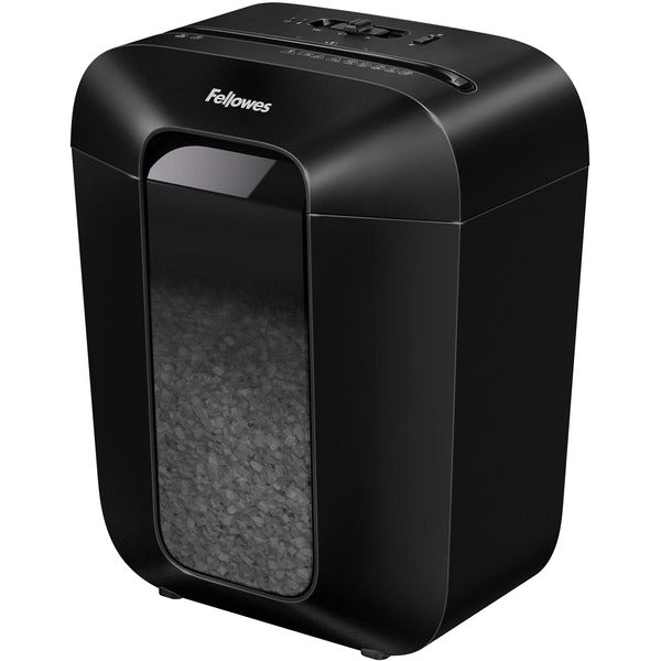 Fellowes Powershred LX41 8 Sheet Micro-Cut Shredder - Micro Cut - 8 Per Pass - for shredding Staples, Paper Clip, Credit Card - 0.2" (3.97 mm) x 0.5" (12.70 mm) Shred Size - P-4 - 5 Minute Run Time - 30 Minute Cool Down Time - 16.66 L Wastebin Capacity -