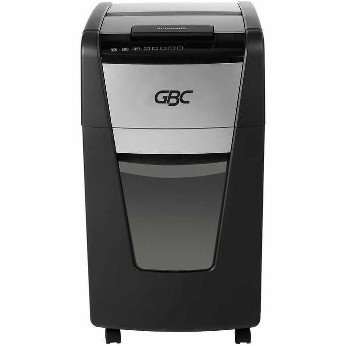 GBC AutoFeed+ Small Office Shredder, 230X, Super Cross-Cut, 230 Sheets - Continuous Shredder - Super Cross Cut - 10 Per Pass - for shredding Credit Card, Paper Clip, Staples, Paper - P-4 - 30 Minute Run Time - 60.57 L Wastebin Capacity - Black