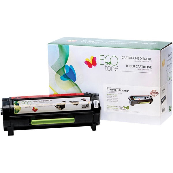 Ecotone Remanufactured Laser Toner Cartridge 51B1000 - Black - 1 Each - 2500 Pages