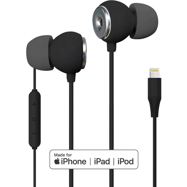 Helix UltraBuds SE Lightning Earbuds - Stereo - Lightning Connector - Wired - Earbud - Binaural - In-ear - Black