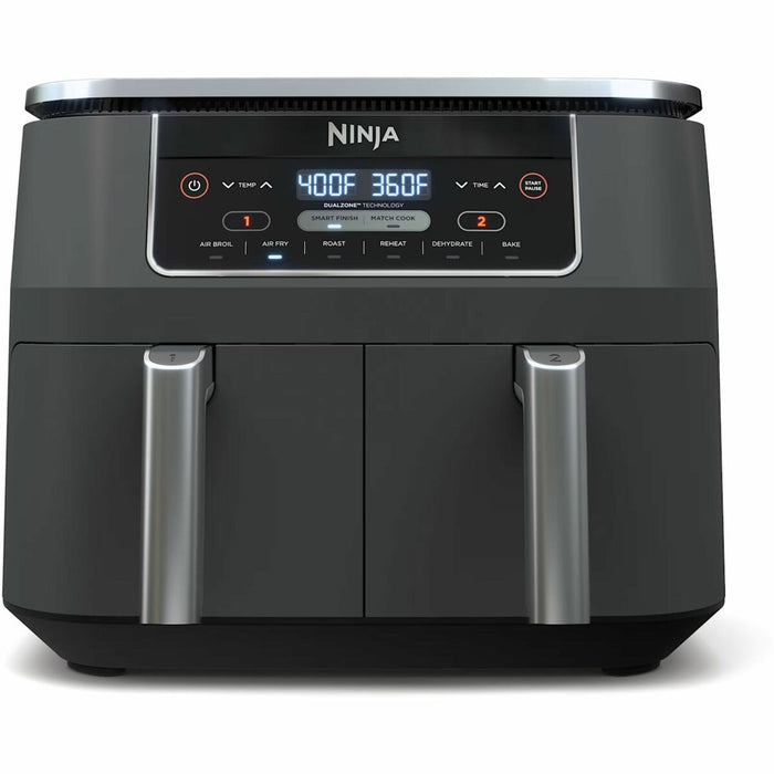 Ninja Foodi 6-in-1 8-qt. 2-Basket Air Fryer with DualZone Technology - Electric - 1690 W - 7.57 L Oil / - 4 lb (1814.37 g) Food - Dark Gray