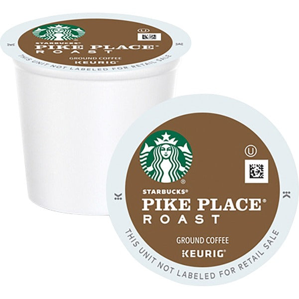 Starbucks K-Cup Pike Place Coffee - Compatible with Keurig K-Cup Brewer - Medium - Per Pod - K-Cup - Pike Place, Latin America, Cocoa, Toasted Nut - 24 / Box