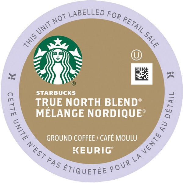 Starbucks K-Cup True North Blend Coffee - Compatible with Keurig K-Cup Brewer - Blonde - Per Pod - K-Cup - True North Blend, Cocoa, Toasted Nut, Latin America - 24 / Box