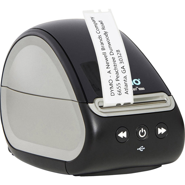 Dymo LabelWriter 550 Direct Thermal Printer - Monochrome - Label Print - USB - USB Host - Black - 2.20" (56 mm) Print Width - 1 lps Mono - 300 dpi - 2" (50.80 mm) Width - For PC, Mac
