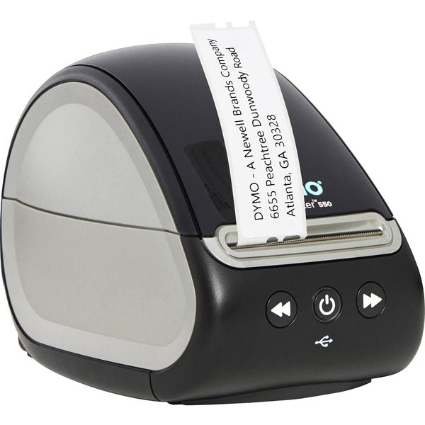 Dymo LabelWriter 550 Direct Thermal Printer - Monochrome - Label Print - USB - USB Host - Black - 2.20" (56 mm) Print Width - 1 lps Mono - 300 dpi - 2" (50.80 mm) Width - For PC, Mac