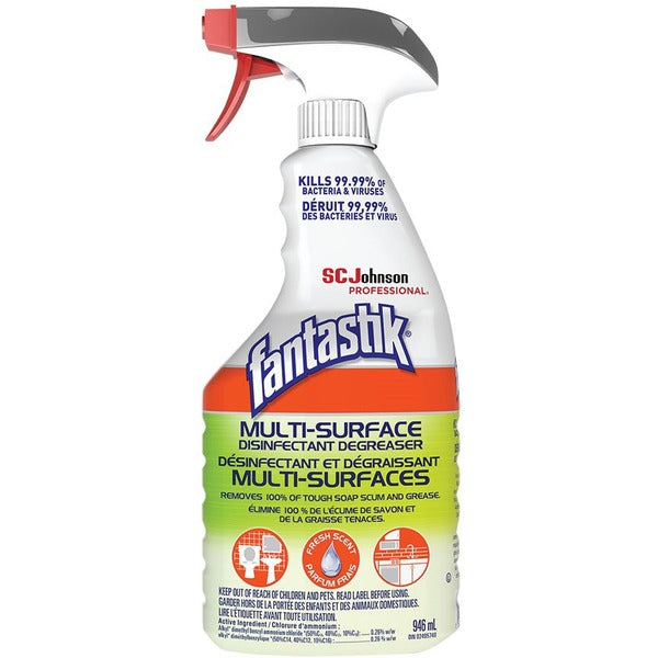 fantastik&reg; Multi-Surface Spray - 32 fl oz (1 quart) - 1 Each - Disinfectant