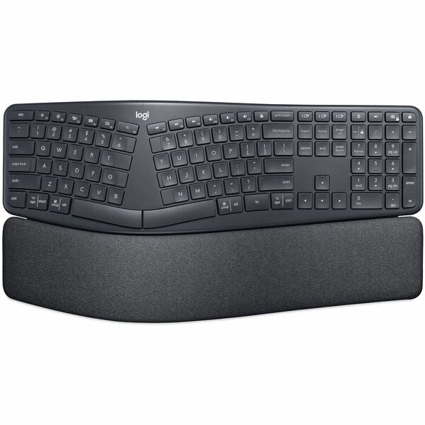 Logitech Ergo K860 for Business (Graphite) - Brown Box - Wireless Connectivity - Bluetooth - 32.81 ft (10000 mm) - ChromeOS - PC, Mac - AAA Battery Size Supported - Graphite