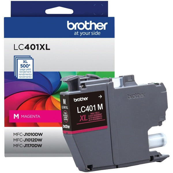 Brother LC401XLMS Original High Yield Inkjet Ink Cartridge - Magenta - 1 Each - 500 Pages