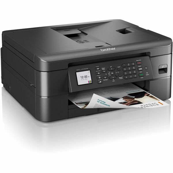 Brother MFC-J1010DW Wireless Inkjet Multifunction Printer - Color - Copier/Fax/Printer/Scanner - 17 ppm Mono/9.5 ppm Color Print - 6000 x 1200 dpi Print - Automatic Duplex Print - 150 sheets Input - Color Flatbed Scanner - 1200 dpi Optical Scan - Color Fa
