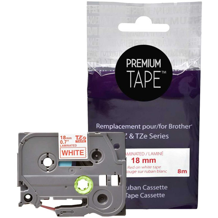 Premium Tape Tape - Alternative for Brother TZe242 - Red on White - 1 Pack