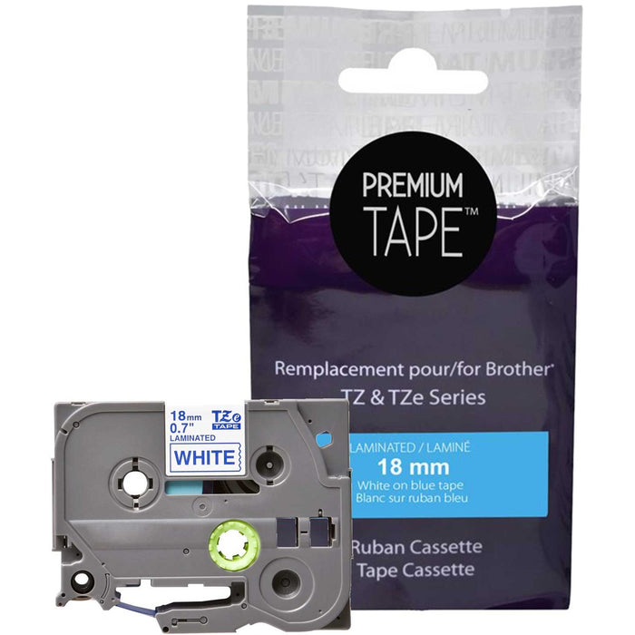 Premium Tape Tape - Alternative for Brother TZe243 - Blue on White - 1 Pack