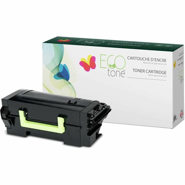 EcoTone Remanufactured Laser Toner Cartridge - Alternative for Lexmark (58D1H00) - Black - 1 Pack - 15000 Pages