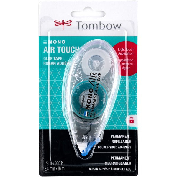 Tombow Air Touch Adhesive - 17.5 yd (16 m) Length x 0.33" (8.4 mm) Width - Dispenser Included - For Smooth Surface - 1 Each