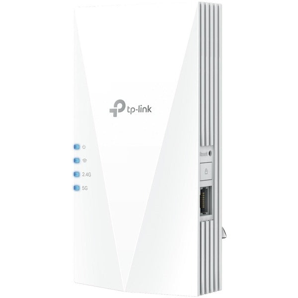 TP-Link RE500X Dual Band 802.11ax 1.46 Gbit/s Wireless Range Extender - 2.40 GHz, 5 GHz - 2 x Internal Antenna(s) - Internal - MIMO Technology - 1 x Network (RJ-45) - Gigabit Ethernet - 10 W