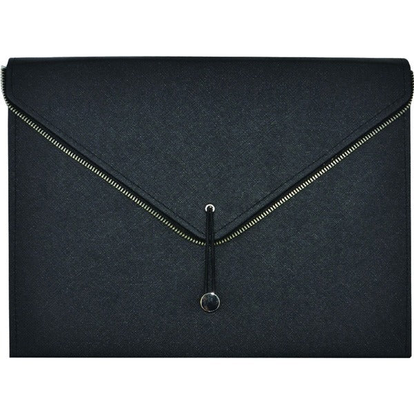 Winnable Fashion 20181-BK Letter Expanding File - 8 1/2" (215.90 mm) x 11" (279.40 mm) - 13 Pocket - Black
