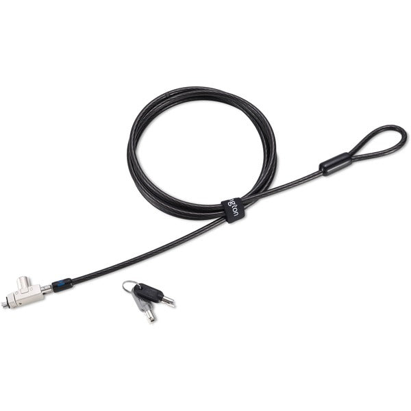 Kensington Slim N17 2.0 Keyed Laptop Lock for Wedge-Shaped Slots - 5.9 ft (1.80 m) Cable - Keyed Lock - Carbon Steel - For Notebook