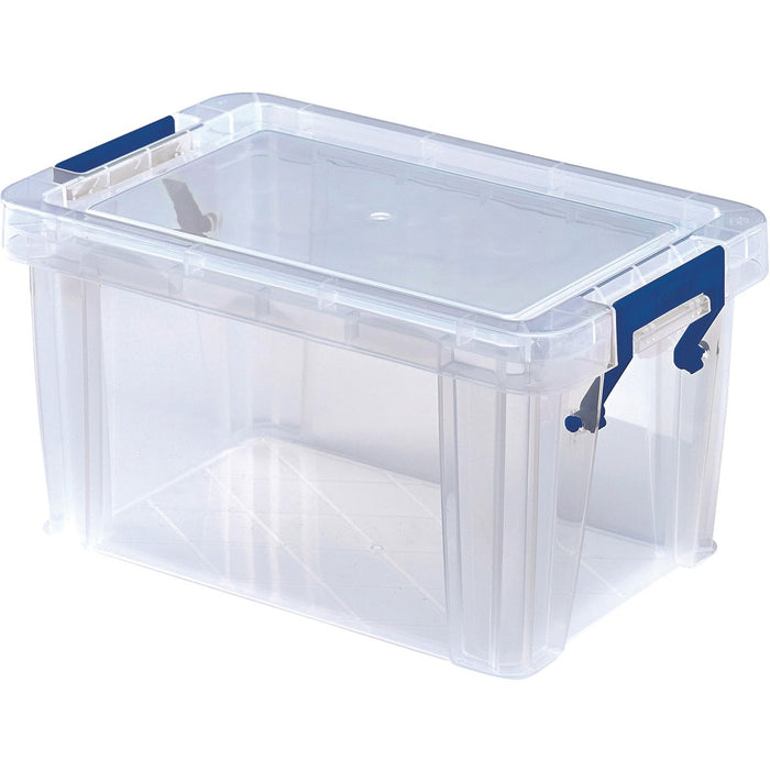 Bankers Box Storage Box 1.7 L Clear - External Dimensions: 7.9" (200.66 mm) Width x 5" (127 mm) Depth x 4.3" (109.98 mm) Height - 1.70 L - Lid Lock Closure - Clear - 1 Each