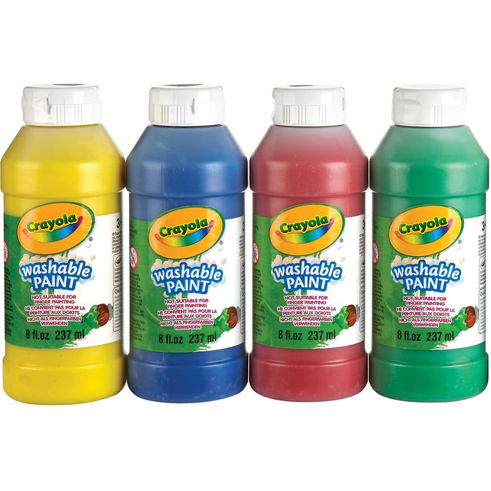 Crayola Activity Paint - Assorted - 237 mL - Washable - 4 / Pack