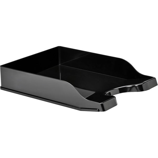 Deflecto AntiMicrobial DocuTray - 2.6" (66.04 mm) Height x 10.2" (258.06 mm) Width x 13.8" (350.01 mm) Depth - Desktop - Antimicrobial, Interlockable, Stackable, Mildew Resistant - Black - Polystyrene - 1 Each