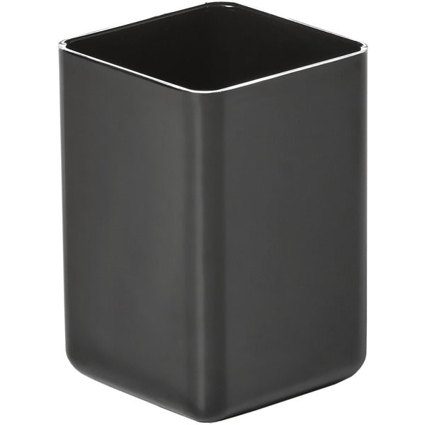 Deflecto Antimicrobial Pencil Cup Black - 3.57" (90.68 mm) x 2.05" (52.07 mm) x 2.05" (52.07 mm) x - Polystyrene - Black