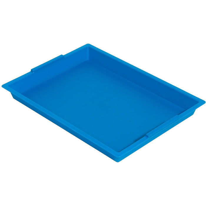 Deflecto Antimicrobial Finger Paint Tray - Painting - 1.83" (46.48 mm) Height x 16.04" (407.42 mm) Width x 12.07" (306.58 mm) Depth - Blue - Polypropylene, Plastic - 1 Each