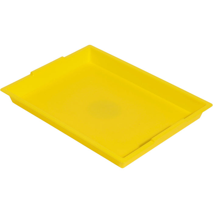 Deflecto Antimicrobial Finger Paint Tray - Painting - 1.83" (46.48 mm) Height x 16.04" (407.42 mm) Width x 12.07" (306.58 mm) Depth - Yellow - Polypropylene, Plastic - 1 Each