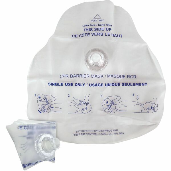 First Aid Central CPR Face Shield - 1 x Individual(s) - 1 / Bag