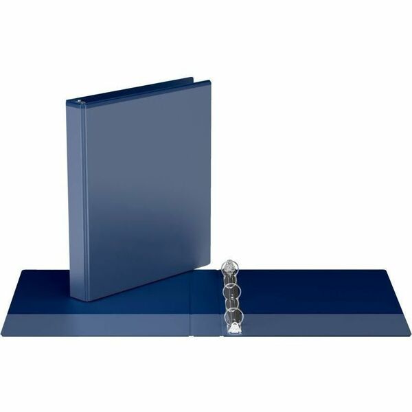 Davis Easyview 1" Round Ring Binder Royal Blue - 1" (25.40 mm) Binder Capacity - 8 1/2" (215.90 mm) x 11" (279.40 mm) Sheet Size - 200 Sheet Capacity - 3 Ring - Fastener: Round Ring - Pocket: Inside Front & Back - Polypropylene - Royal Blue - 5.35 lb (242