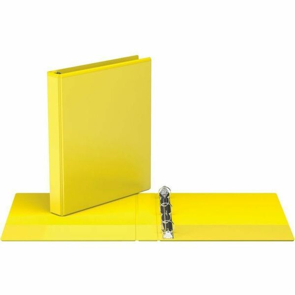 Davis Easyview 1" Round Ring Binder Yellow - 1" (25.40 mm) Binder Capacity - 8 1/2" (215.90 mm) x 11" (279.40 mm) Sheet Size - 200 Sheet Capacity - 3 Ring - Fastener: Round Ring - Pocket: Inside Front & Back - Polypropylene - Yellow - 5.35 lb (2426.72 g)