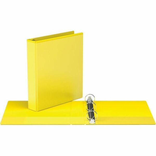 Davis Group Easyview Premium, Round Ring, Customizable, View Binder, 1 Each (Yellow, 1.5") - 1 1/2" (38.10 mm) Binder Capacity - 8 1/2" (215.90 mm) x 11" (279.40 mm) Sheet Size - 275 Sheet Capacity - 3 Ring - Fastener: Round Ring - Pocket: Inside Front &