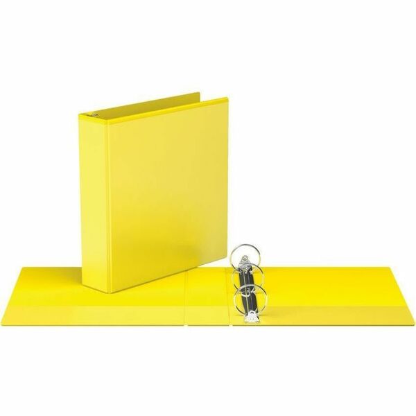 Davis Easyview 2" Round Ring Binder Yellow - 2" (50.80 mm) Binder Capacity - 8 1/2" (215.90 mm) x 11" (279.40 mm) Sheet Size - 400 Sheet Capacity - 3 Ring - Fastener: Round Ring - Pocket: Inside Front & Back - Polypropylene - Yellow - 7.60 lb (3447.30 g)