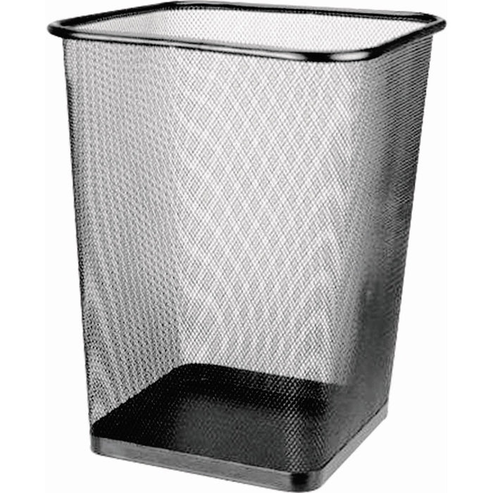 Winnable Wastebasket - 18 L Capacity - Square - For Office - 14" (355.60 mm) Height x 10.5" (266.70 mm) Width x 10.5" (266.70 mm) Depth - Mesh, Wire - Black - 1 Each